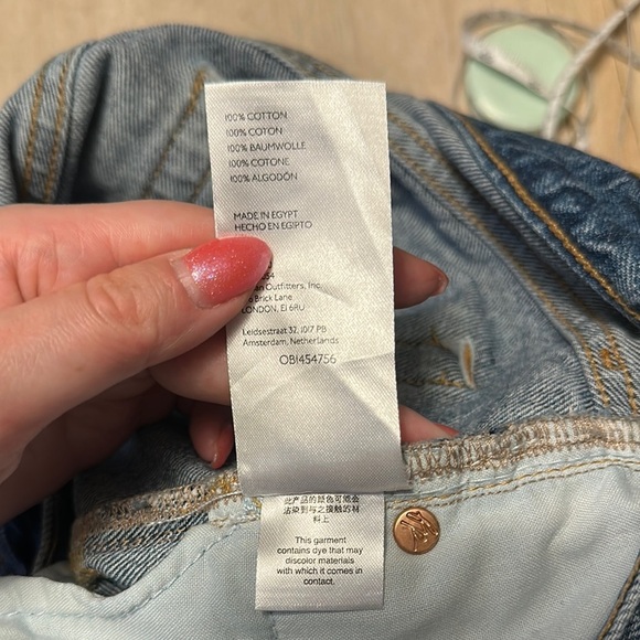 WE THE FREE | Blue Jean Shorts Distressed Frayed Hem - Picture 9 of 11